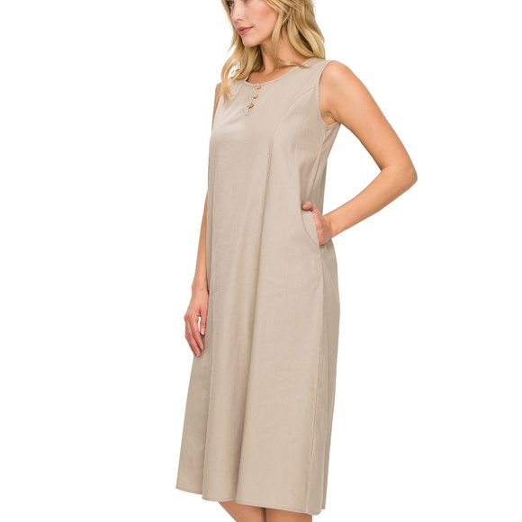 Poplooks Linen Dress - Picture 2 of 4